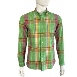 American Eagle Men’s Green Madras Plaid Shirt